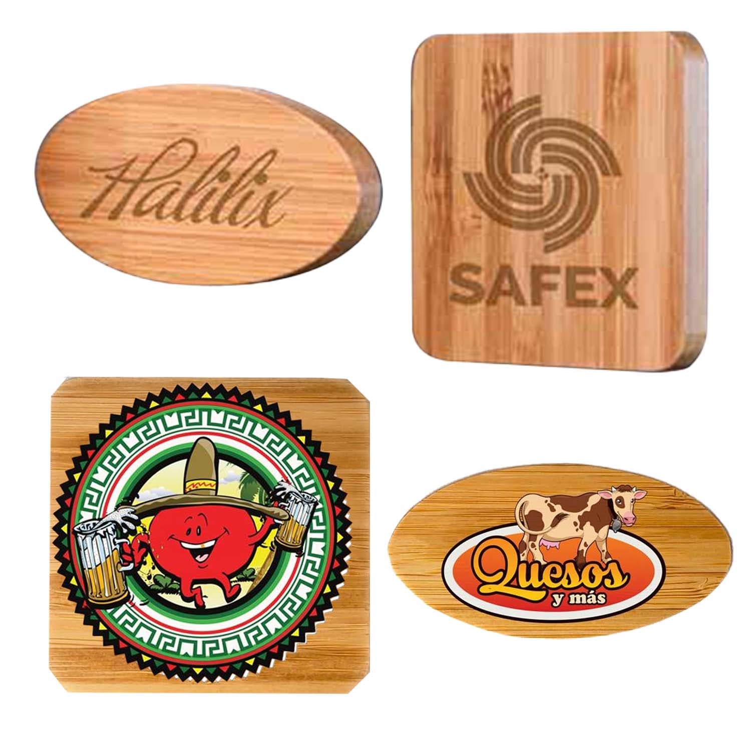 Bamboo Magnet Square Oval