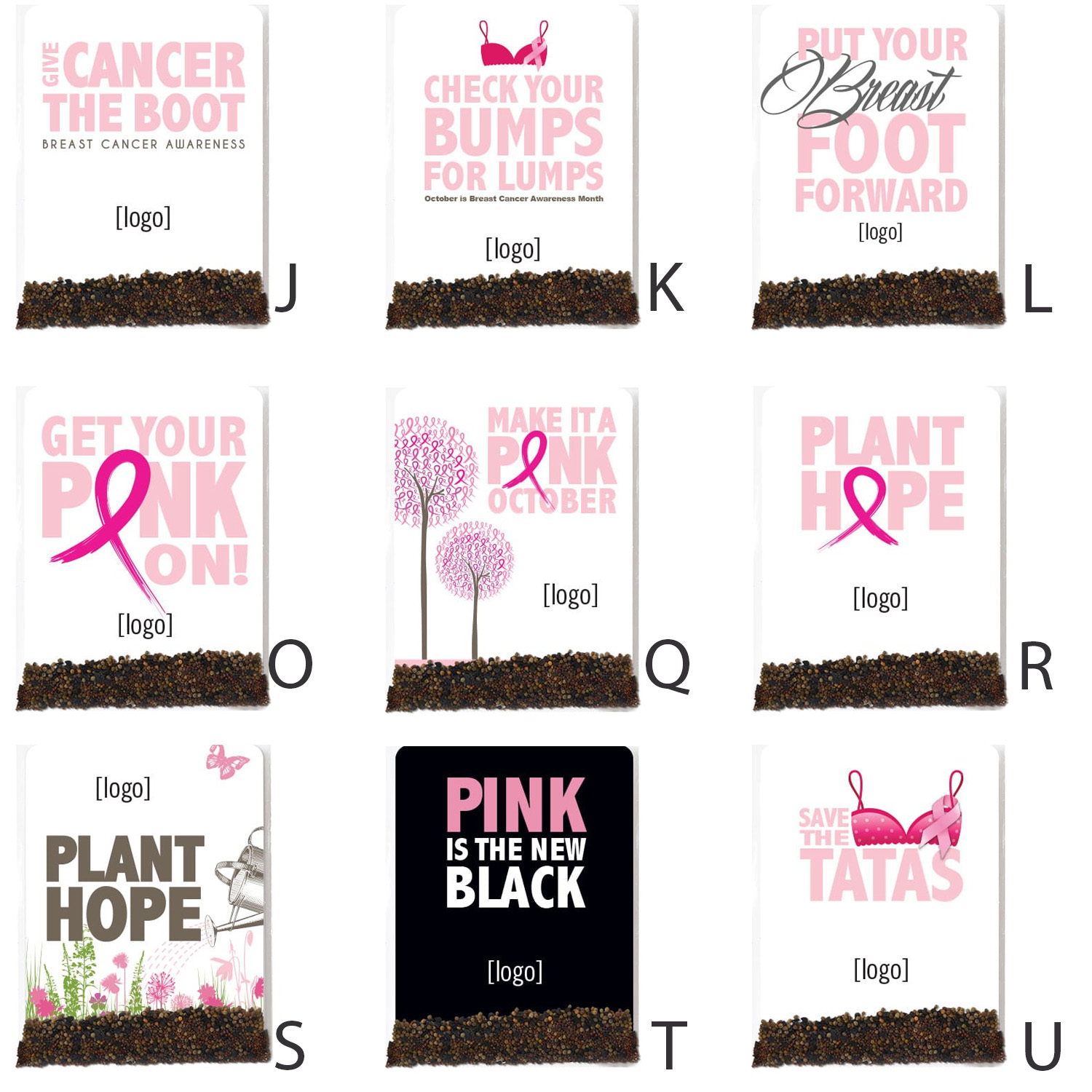 Breast Cancer Awareness Flower Seed Packets | USA Made | Recycled