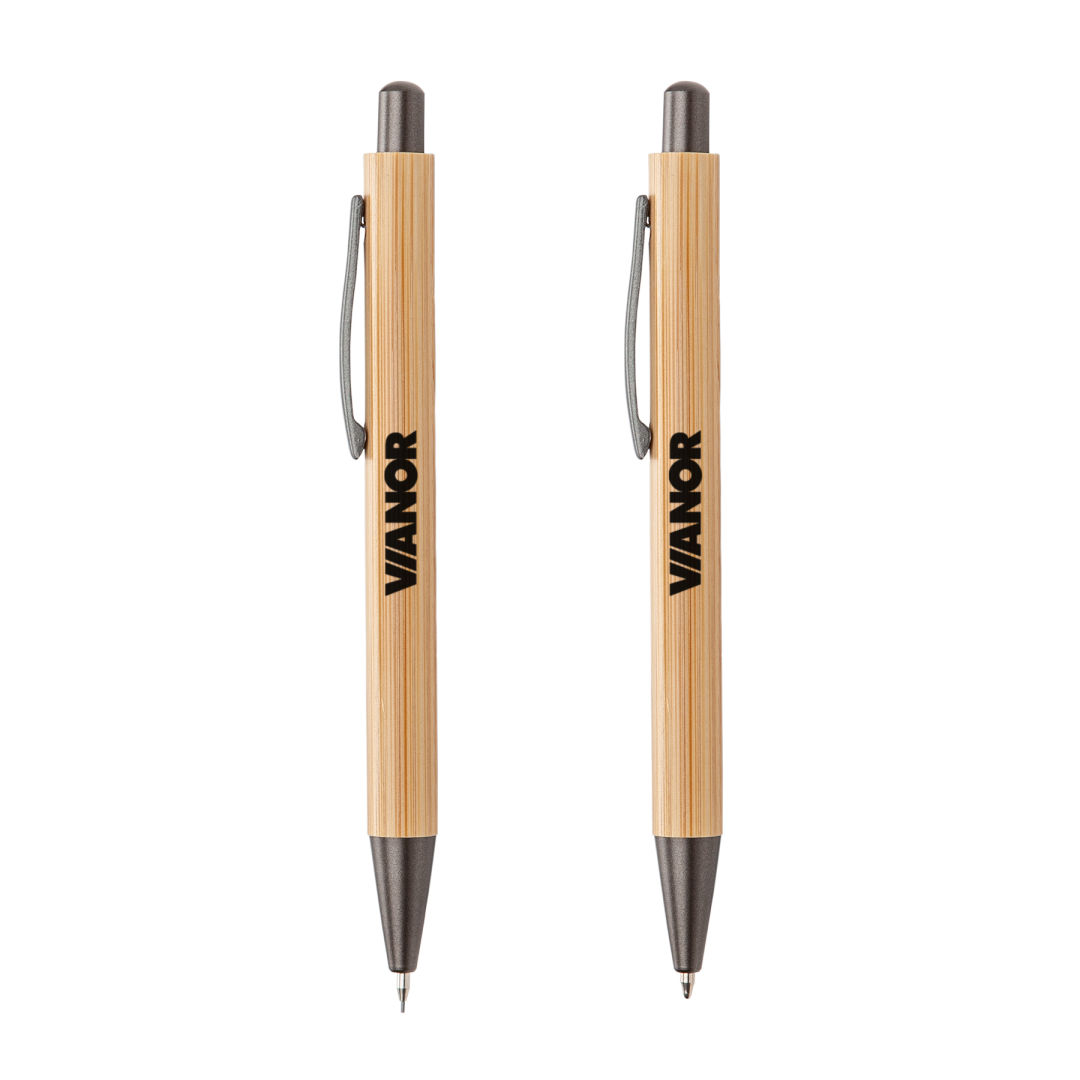 Custom Bamboo Pen and Mechanical Pencil Set in Gift Box