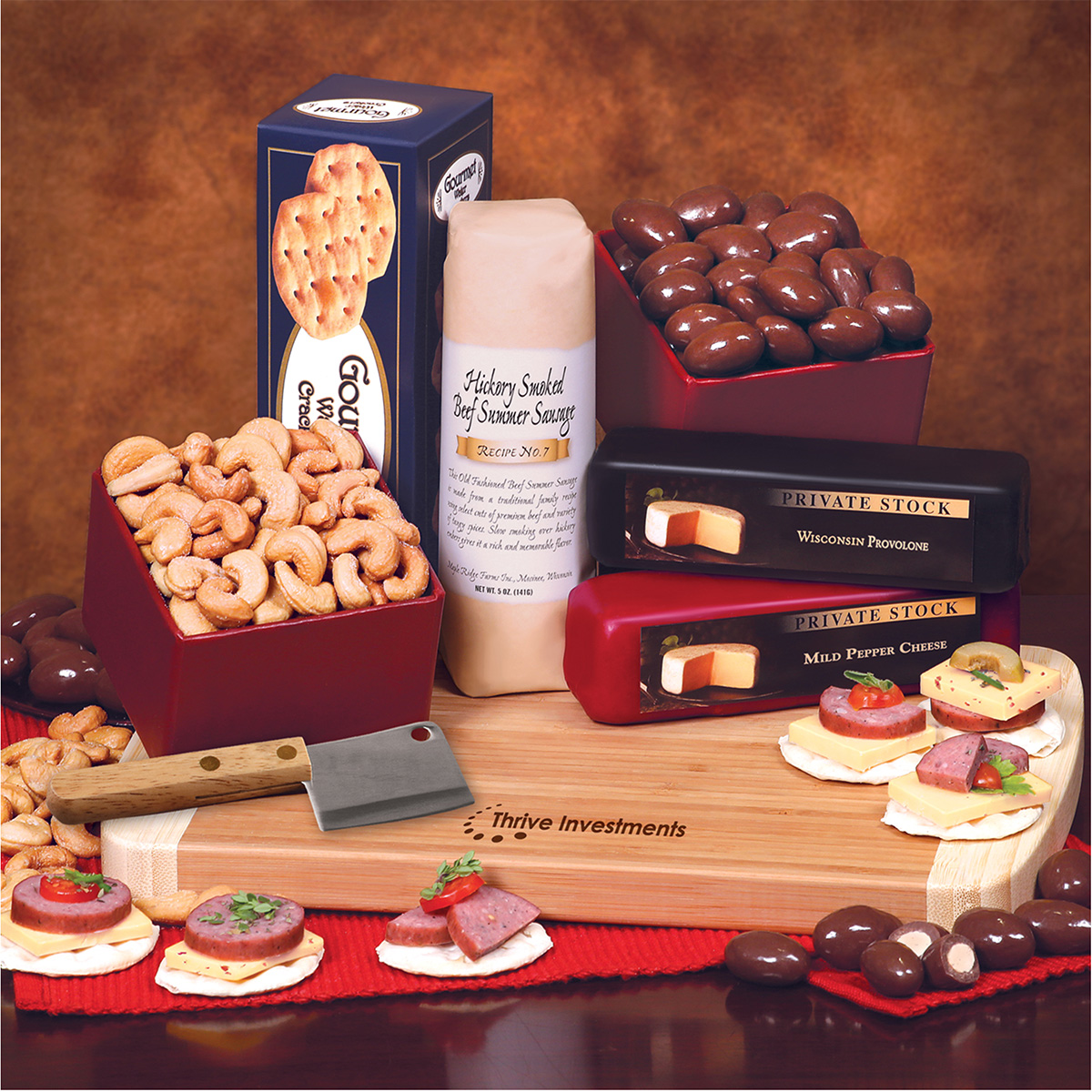 Gourmet Cheese & Sausage Board Gift Set  - Shelf Stable