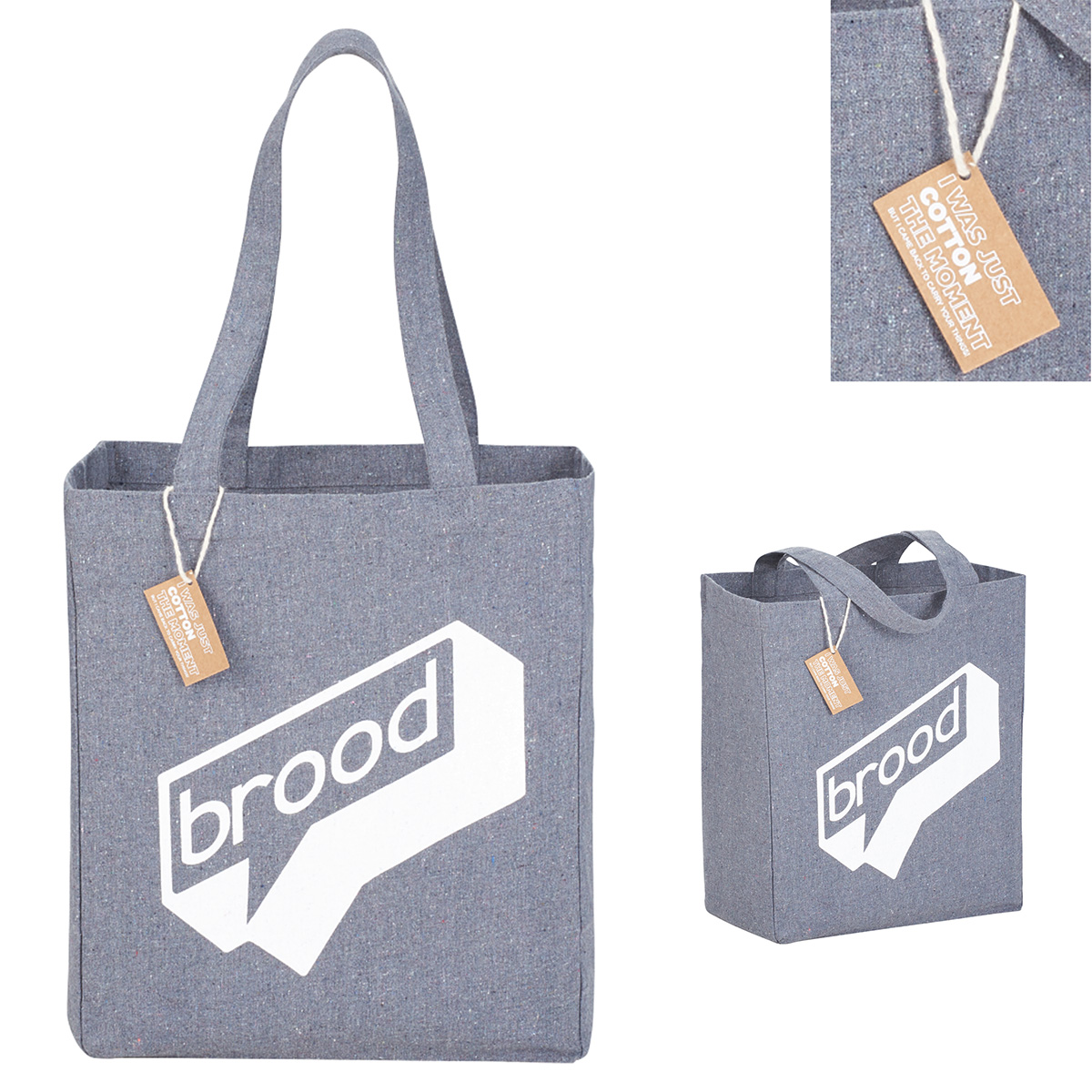 Recycled Cotton Grocery Tote | 13x6x11