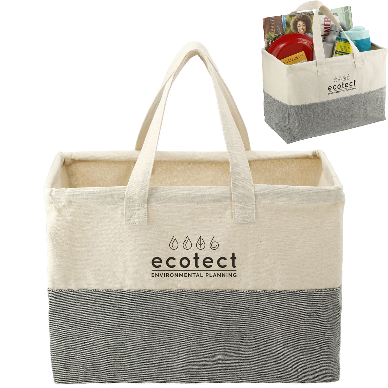 Recycled Cotton Utility Tote | 12x16x9