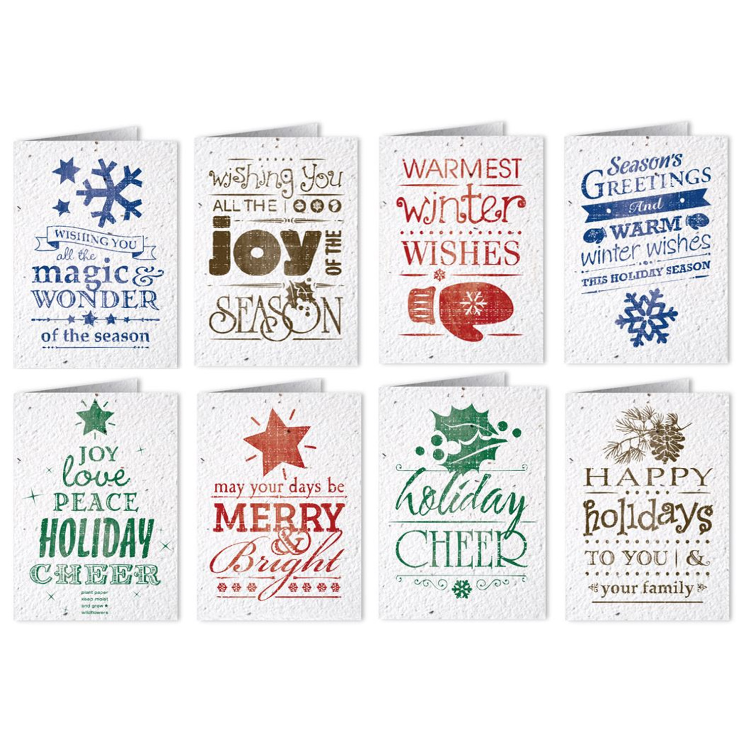 Seed Paper Holiday Cards | Vintage Themed | USA Made