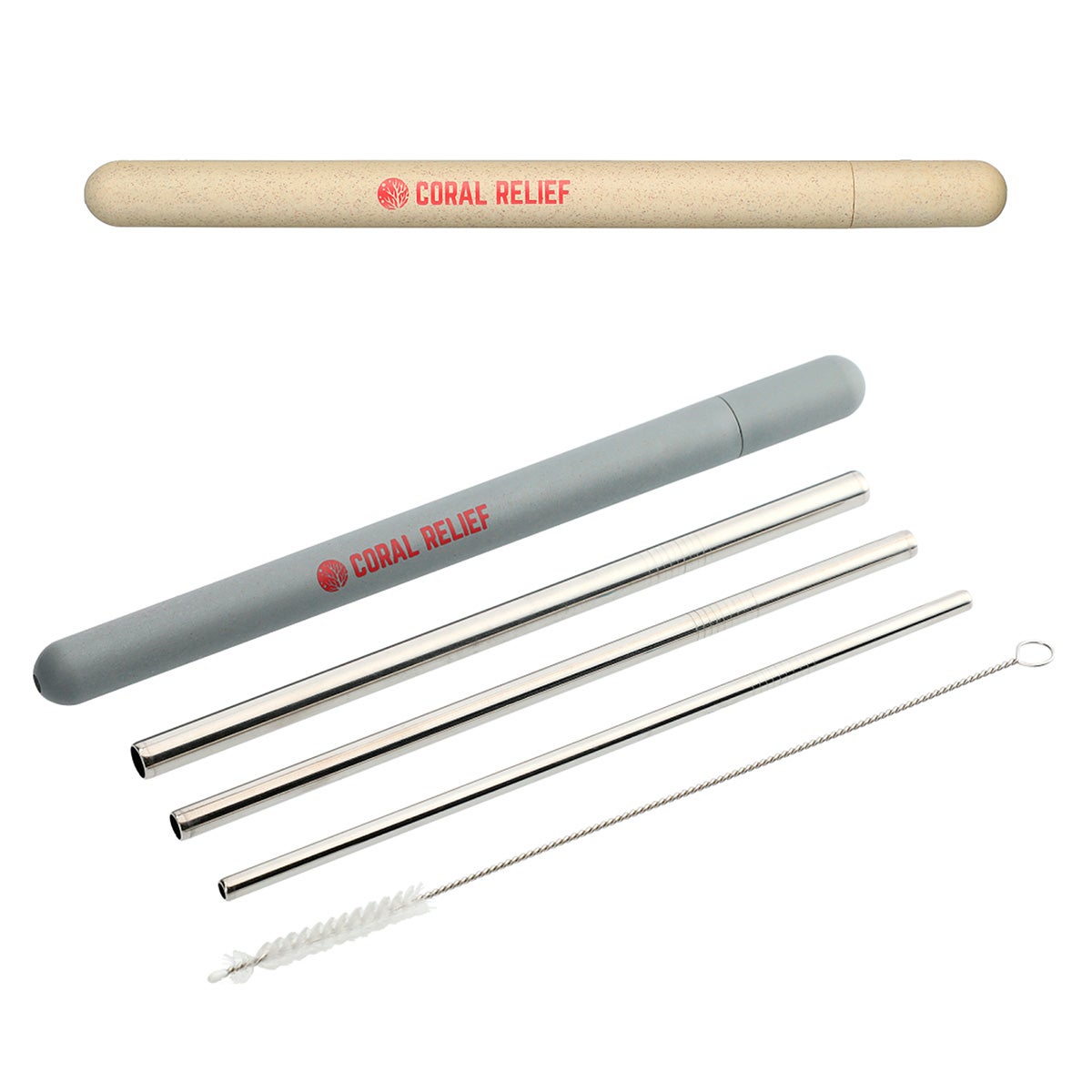 Stainless Straw Set | Wheat Straw Case