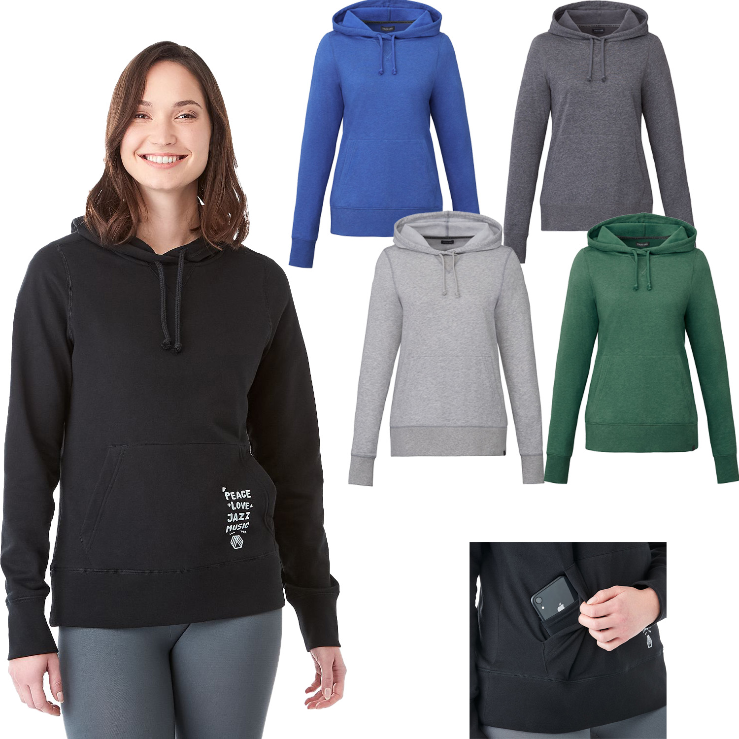Women's Sustainable Eco Pullover Hoodie | Recycled