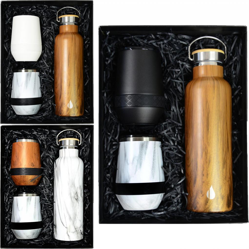 Elemental® Stainless Steel Bottle & Wine Tumbler Set | 25 & 10 oz