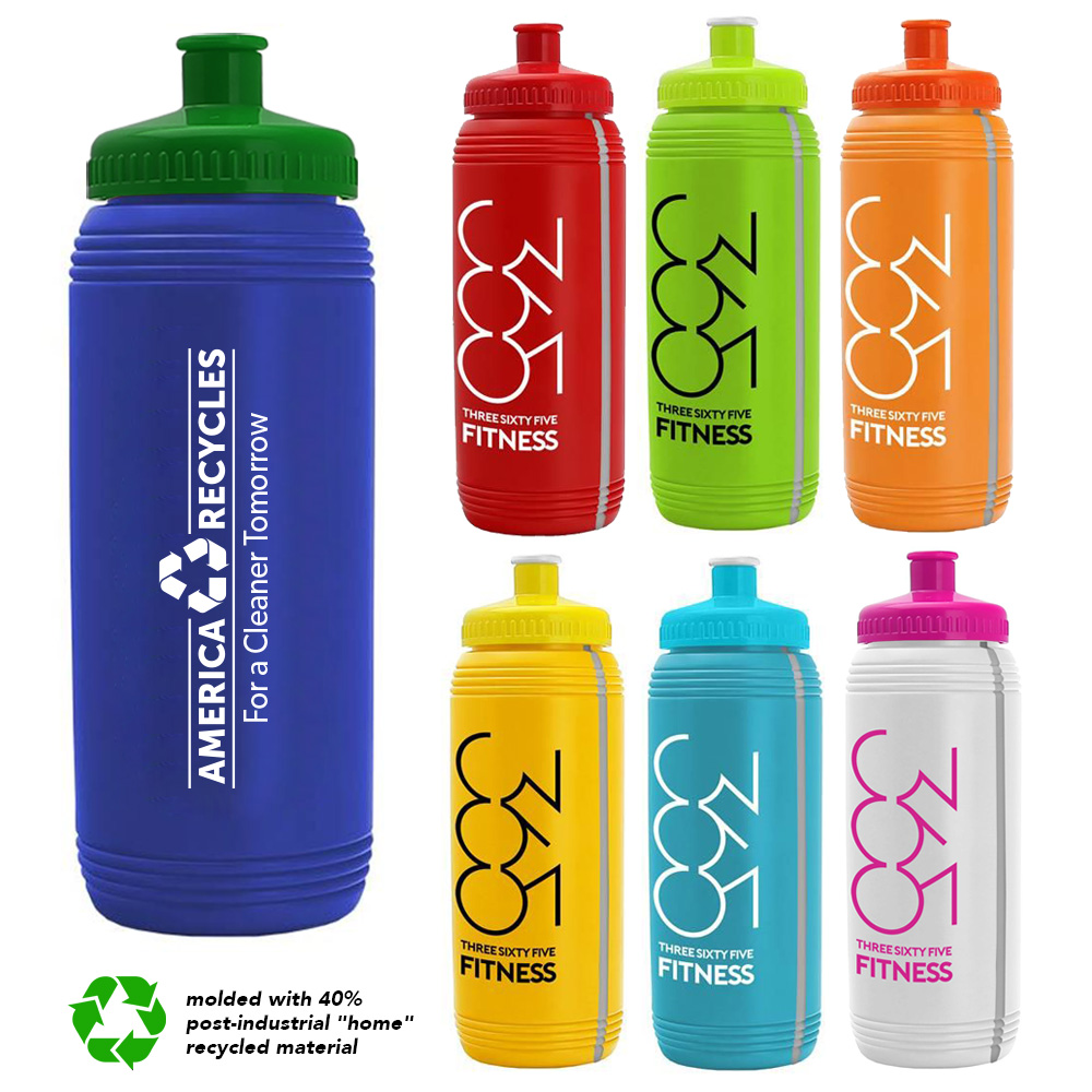 16 oz Recycled Sport Water Bottle America Recycles