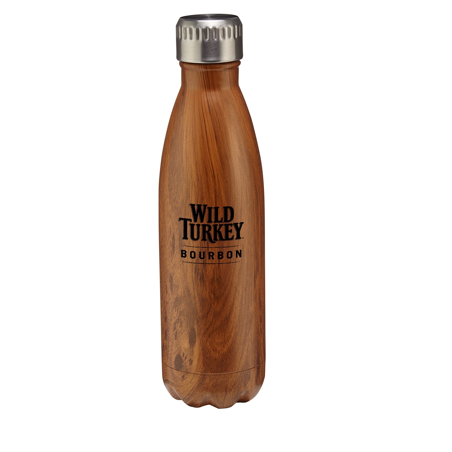 17 oz Stainless Steel Woodgrain Printed Water Bottle