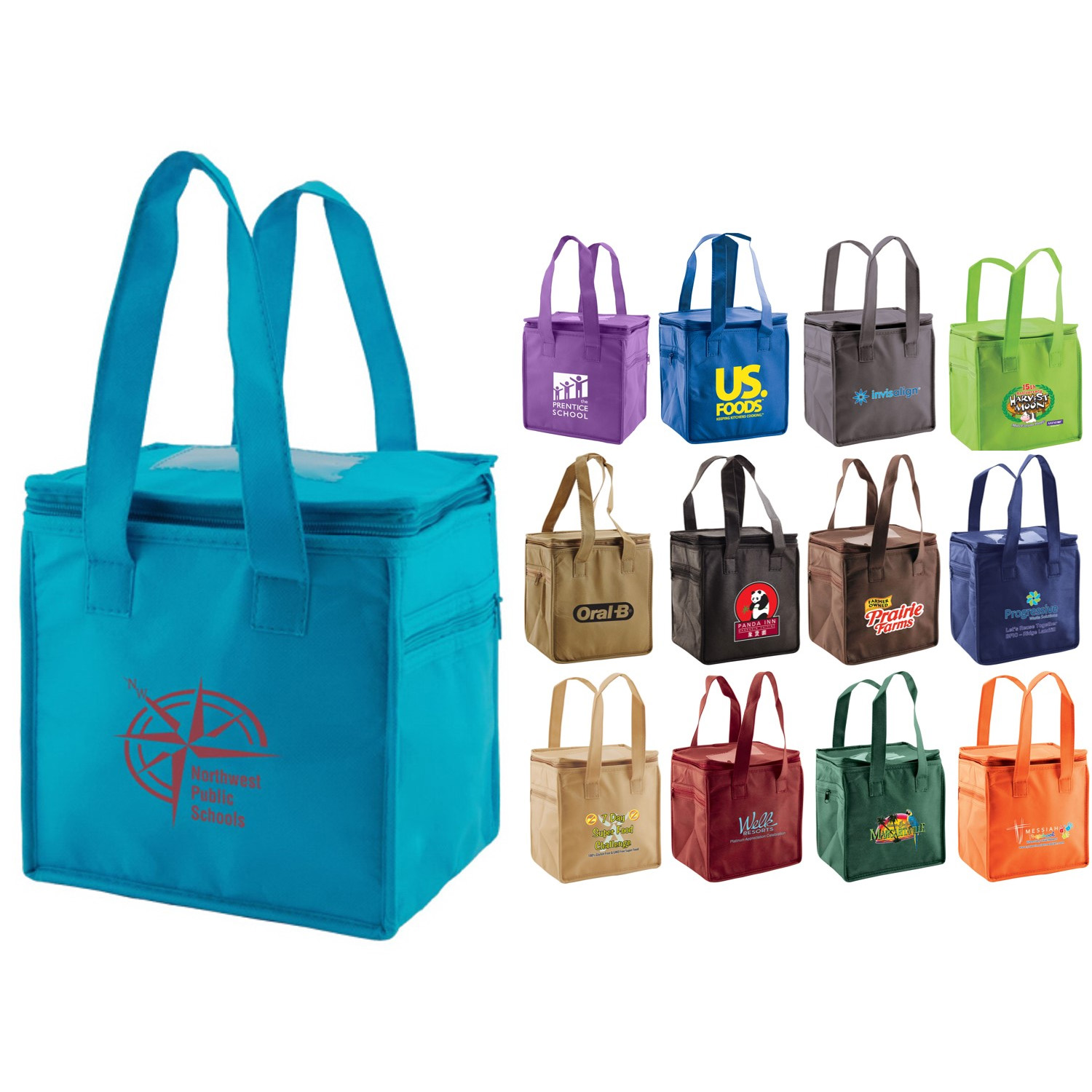 Insulated Lunch Tote | Recycled | Reusable | 8x9x6
