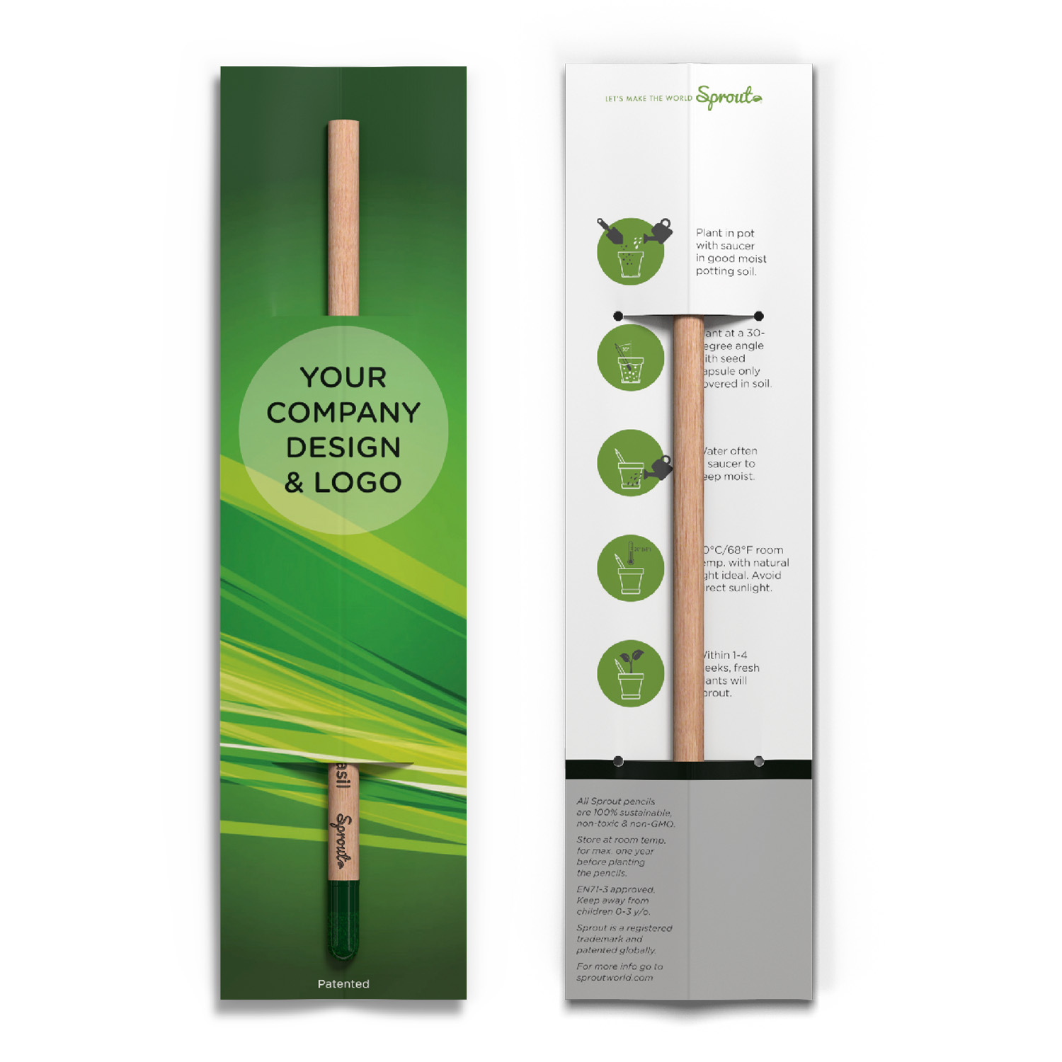 Plantable Sprout Pencils  with Custom Packaging | Sustainable Certified