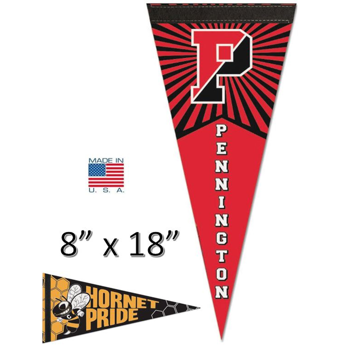 Premium Custom Pennant Flags | USA Made | 8x18