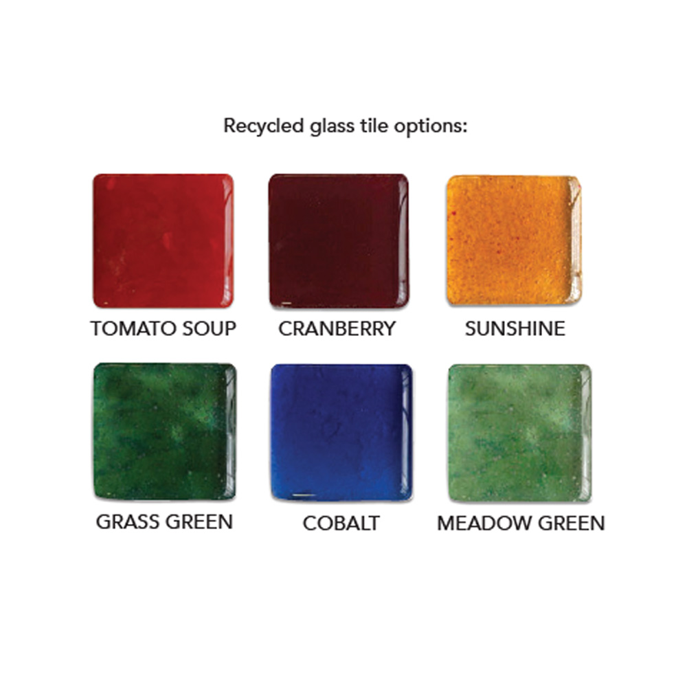 Recycled Beetle Pine and Recycled Glass Award  | 7" x 9" Tile Colors