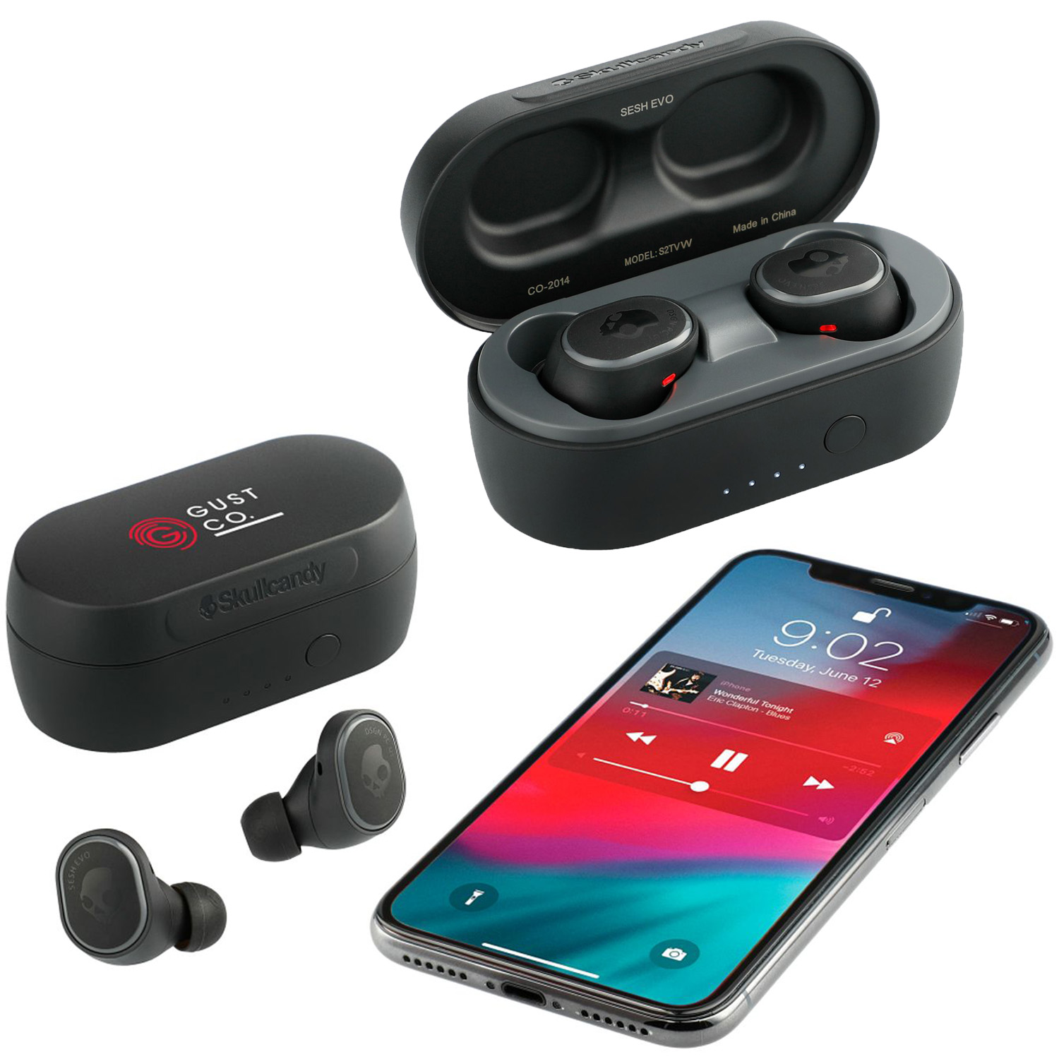 Skullcandy Sesh Evo Bluetooth Earbuds with Charging Case