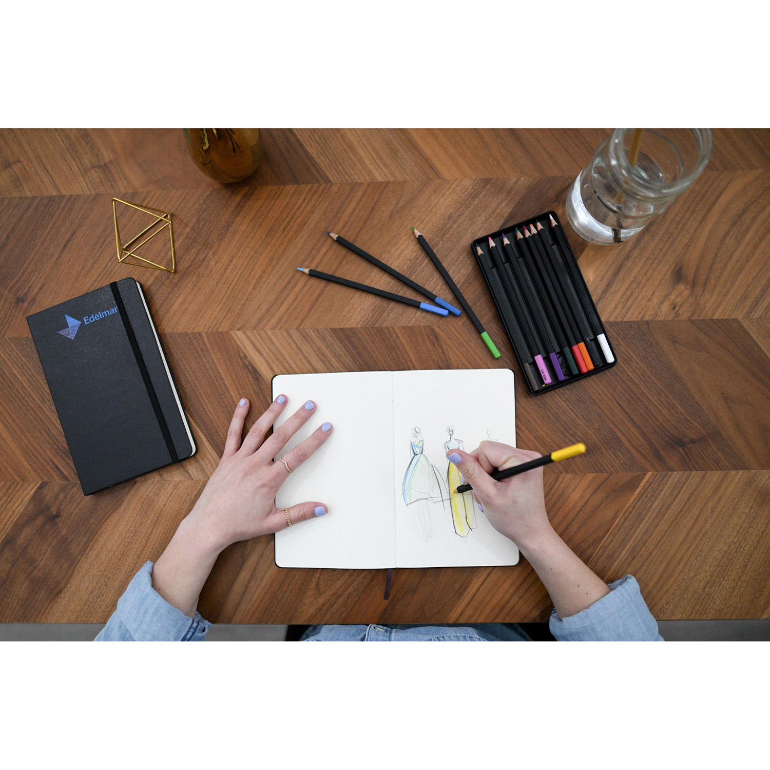 Moleskine® Sketchbook & Watercolor Pencil Set