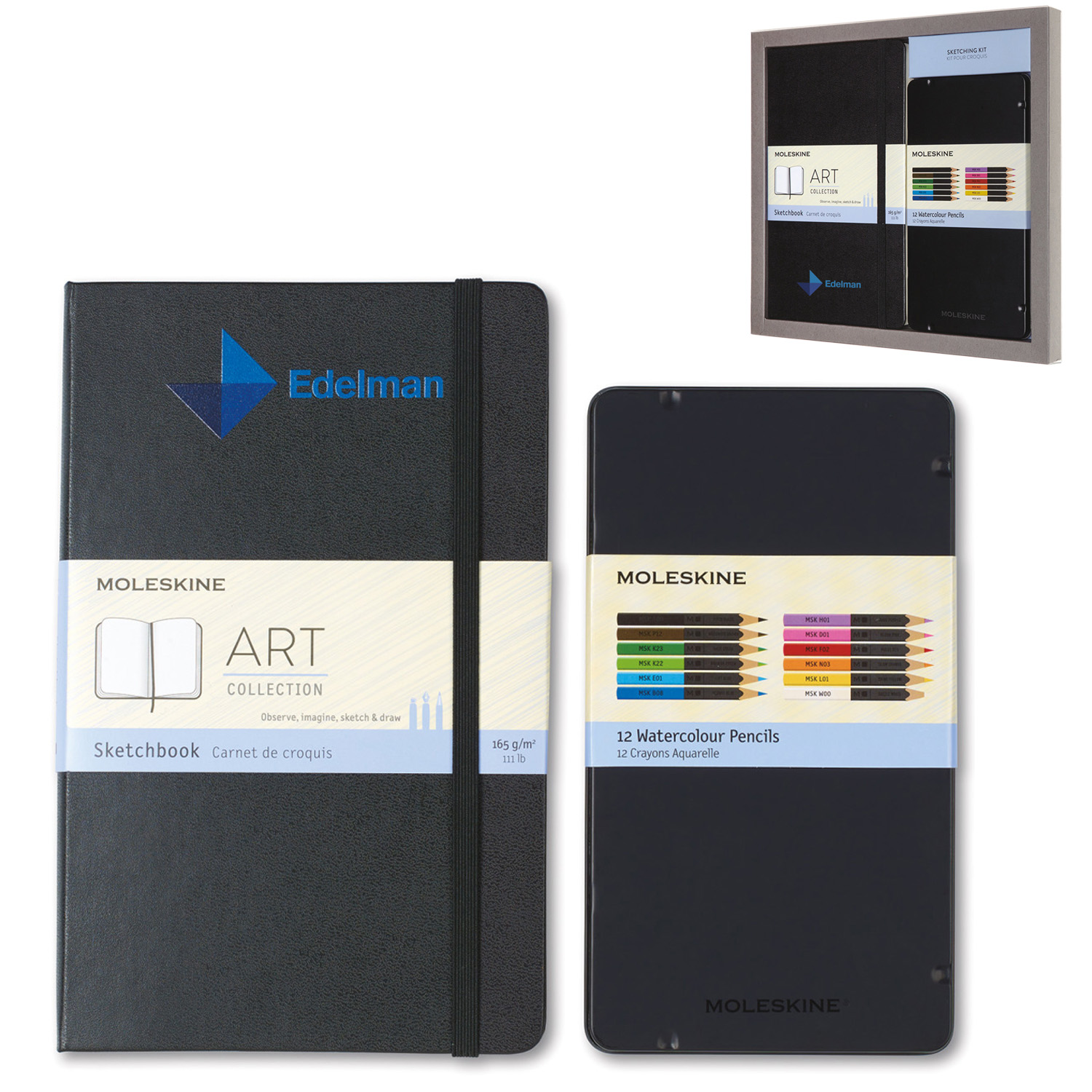 Moleskine® Sketchbook & Watercolor Pencil Set