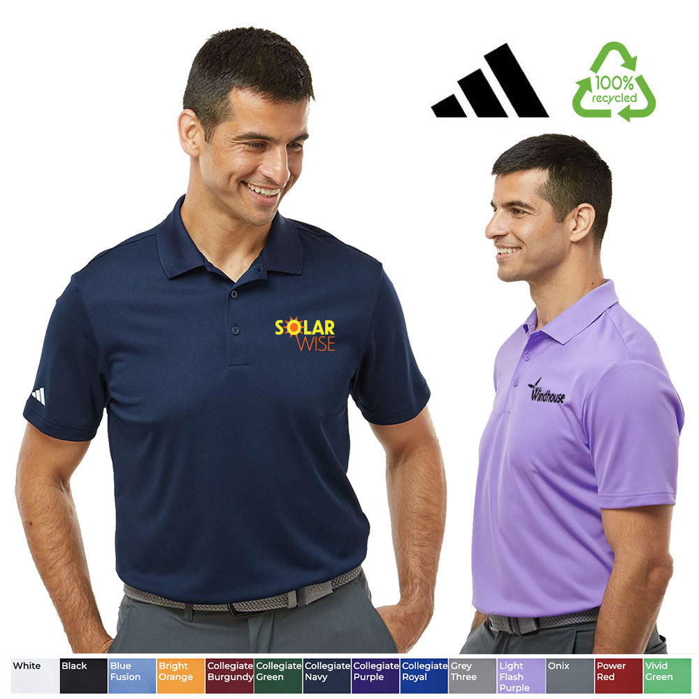 Embroidered Adidas Sport Polo | Recycled 