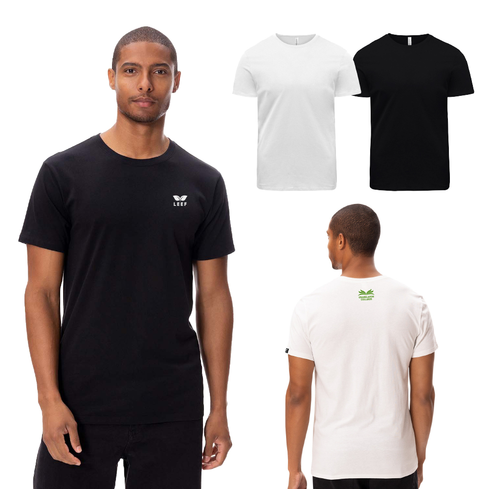 Unisex Cotton NFC Tap T-Shirt in black and white