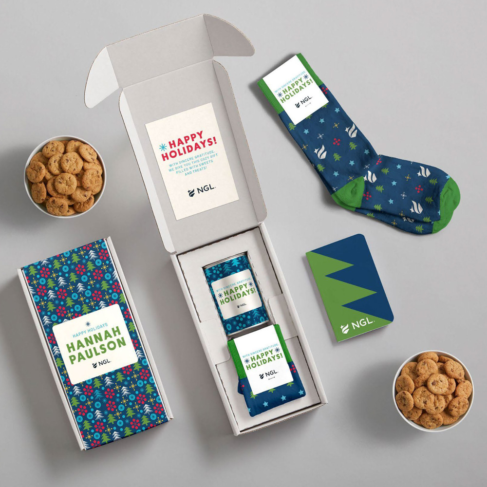 Small Cozy Gift Box | Socks, Cookies & Notebook | USA Made