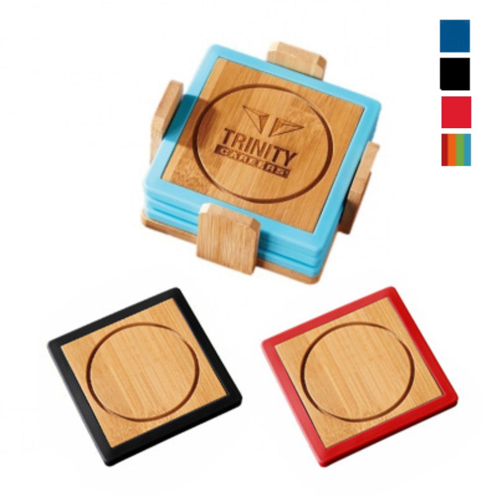  Custom Coasters | Bamboo Engraved | Eco Friendly Promotional Product