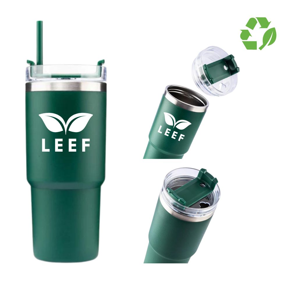 Recycled Insulated Travel Tumbler with Straw | 24 oz