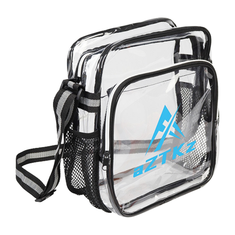 Reusable PVC Free Clear Messenger Bag | 10x11