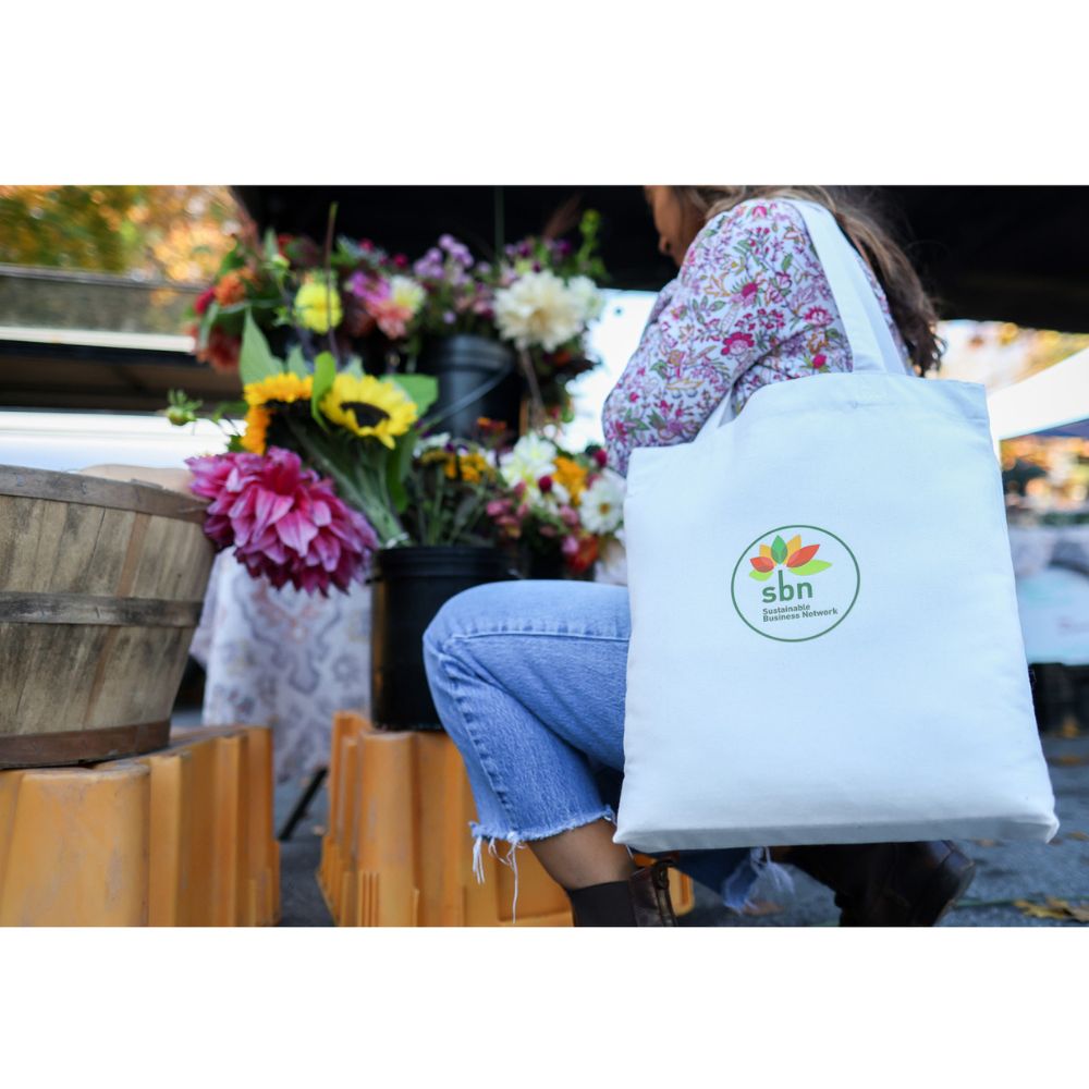Custom AWARE™ Recycled Cotton Gusset Tote Bag | 15x17