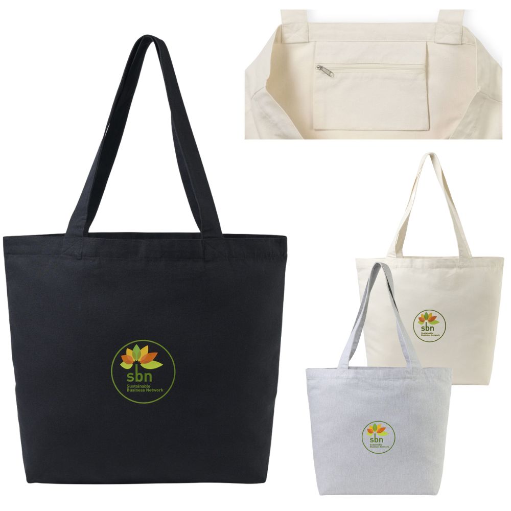 Custom AWARE™ Recycled Cotton Shopper Tote Bag | 20x16x4