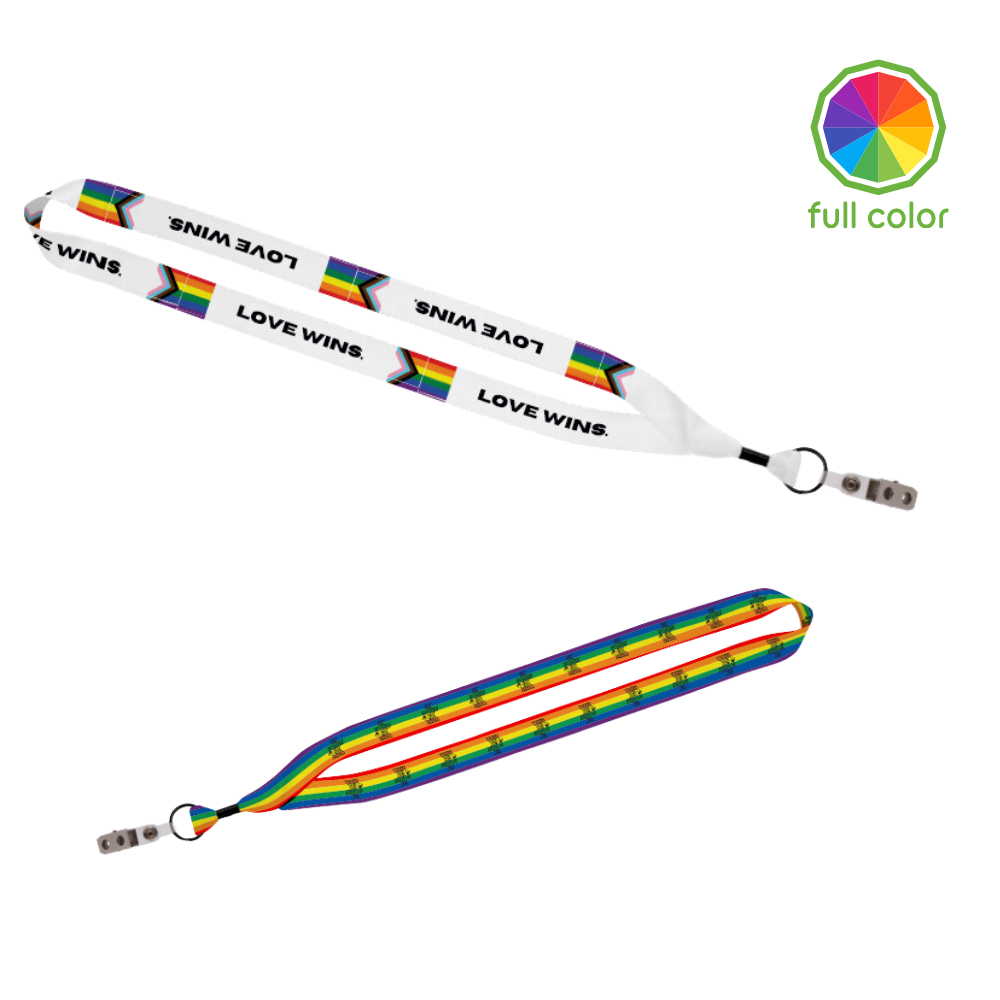 Custom Pride Lanyards  Recycled  34  With Attachment