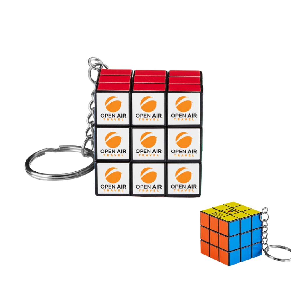 Recycled Rubik's® Cube Key Chain