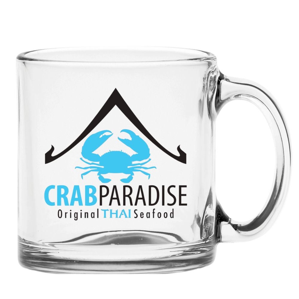 Clear Glass Coffee Mug with Handle | 13 oz