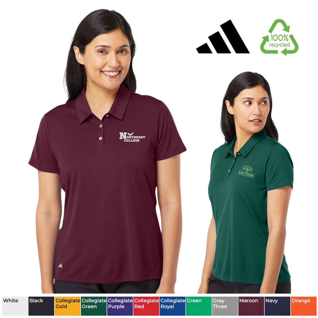 Embroidered Women's Adidas Performance Sport Polo Shirt | Recycled