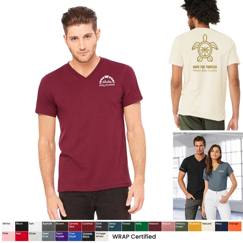 WRAP Unisex Cotton Jersey V-Neck T-Shirt