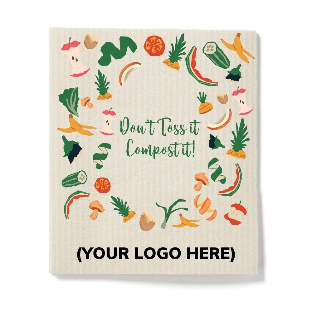 Eco Exclusive Don't Toss it, Compost it Sustainable Dishcloth