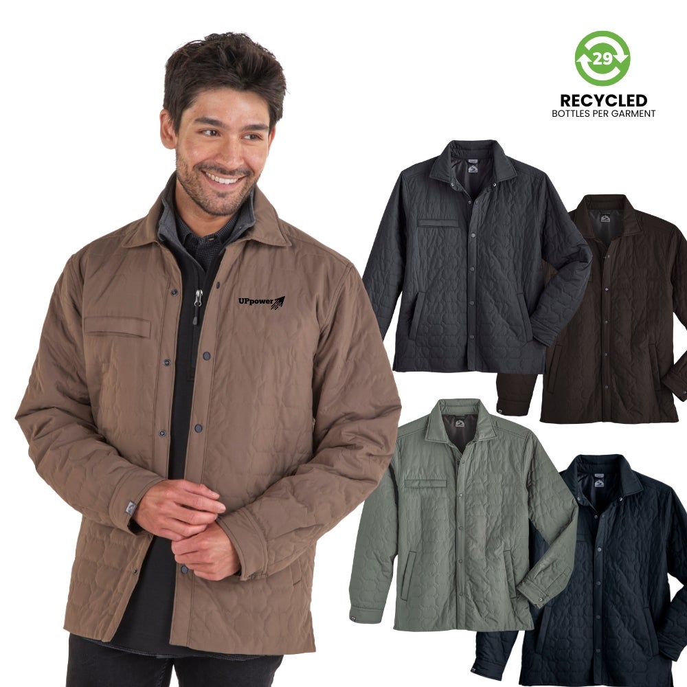 Insulated Men's Recycled Quilted Shirt Jacket