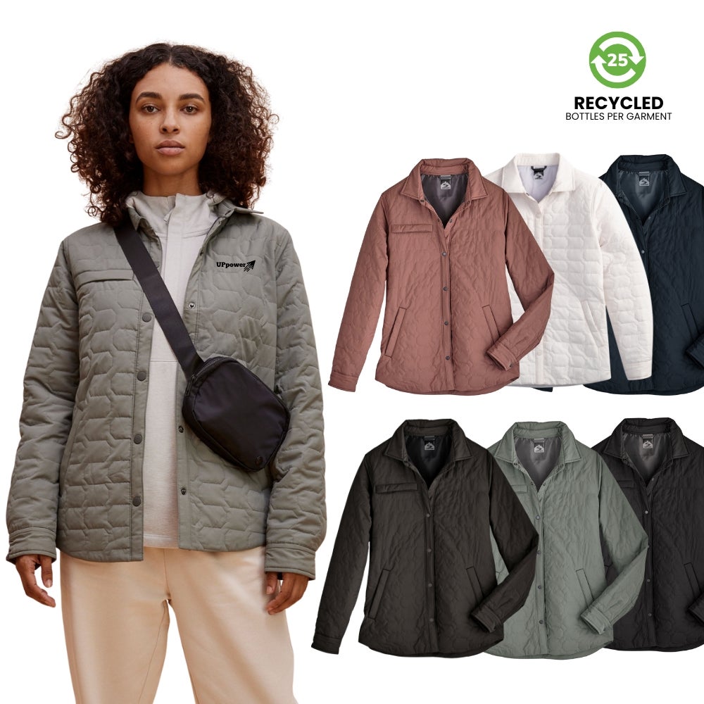 Insulated Women's Recycled Quilted Shirt Jacket | Low Minimum