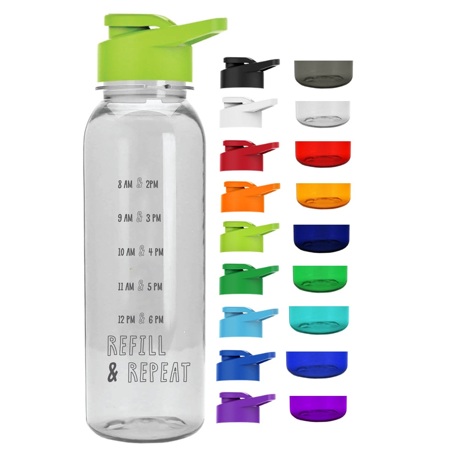 Tritan Water Bottle | USA Made | Drink Thru Lid | 24 oz