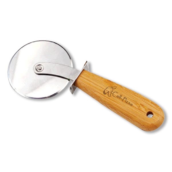 engraved bamboo pizza cutter