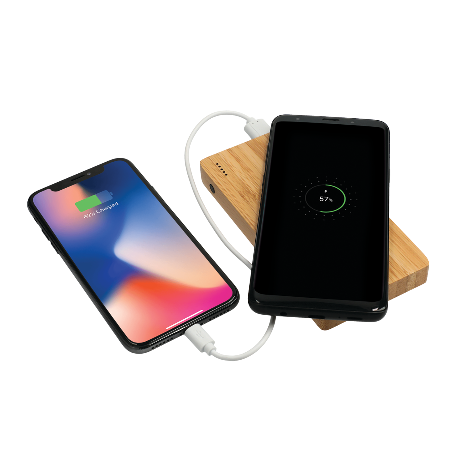 5000 mAh Bamboo Power Bank Charging Pad
