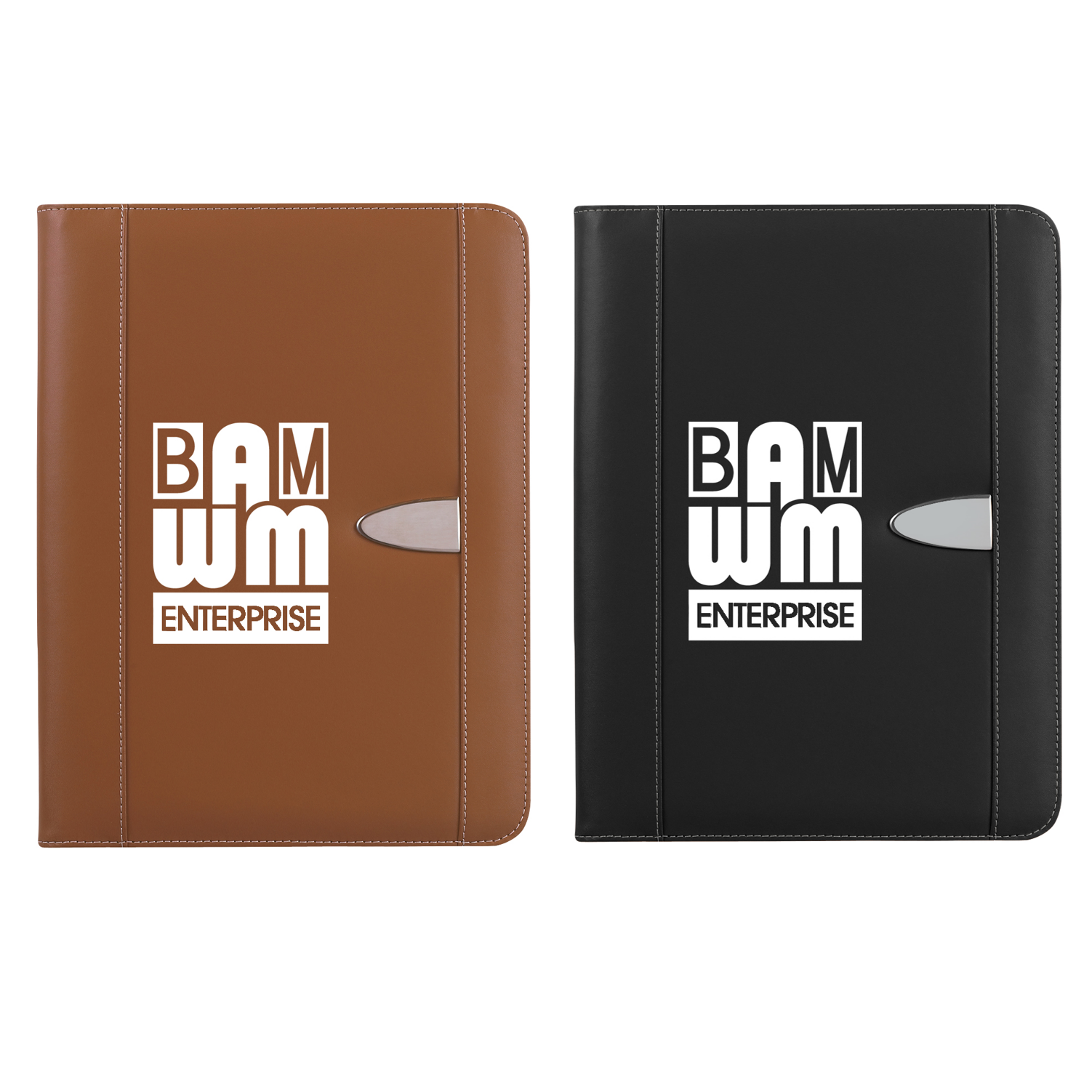 Bonded Leather Portfolio | Recycled Leather Padfolio w/ Calculator | 10x13
