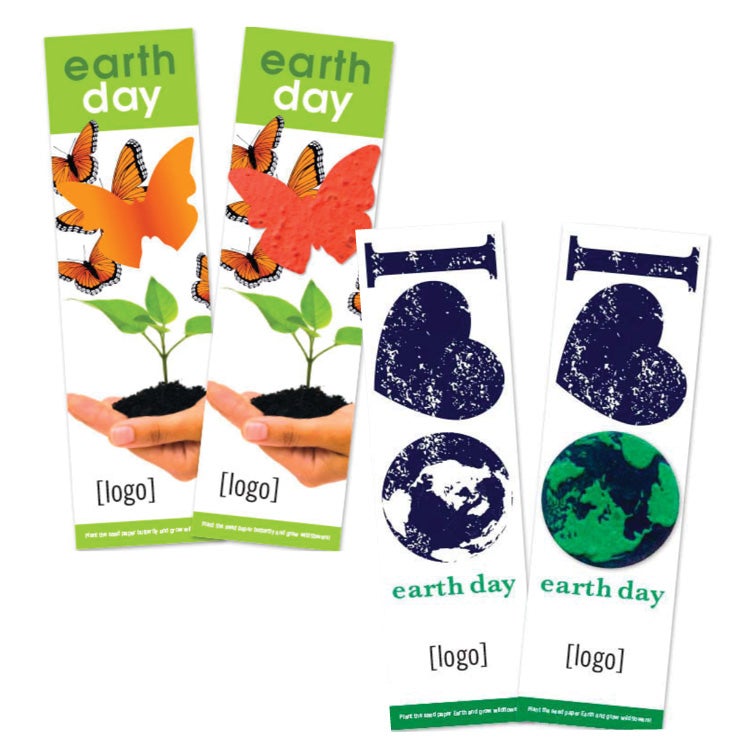 Earth Day USA Made Bookmark With Seeded Plantable Shape
