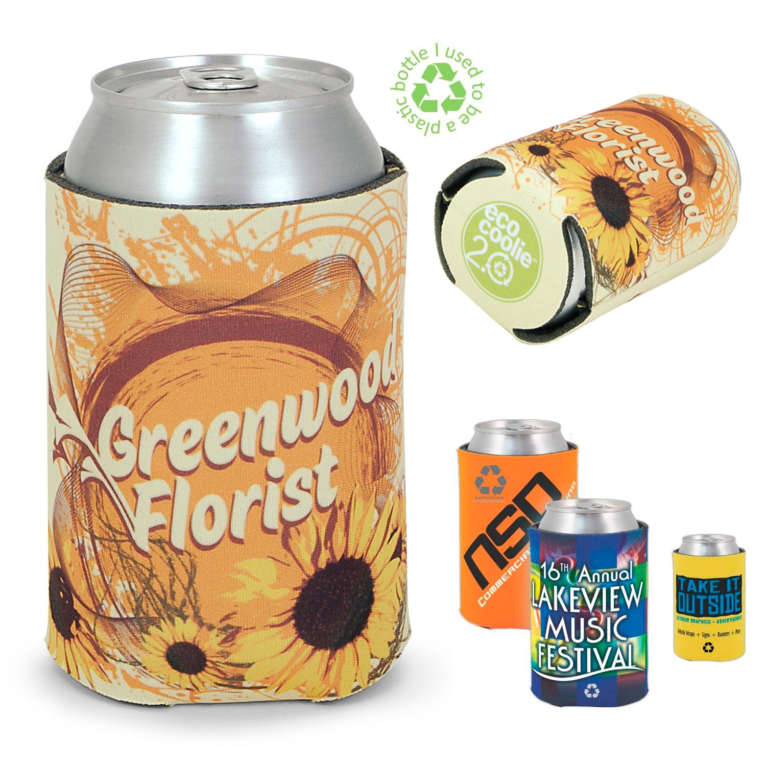 Recycled Coolie Recycled Promotional Product Eco Coozie