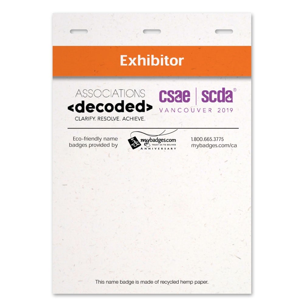 Eco Friendly Tradeshow badges seed paper name badges hemp name badges