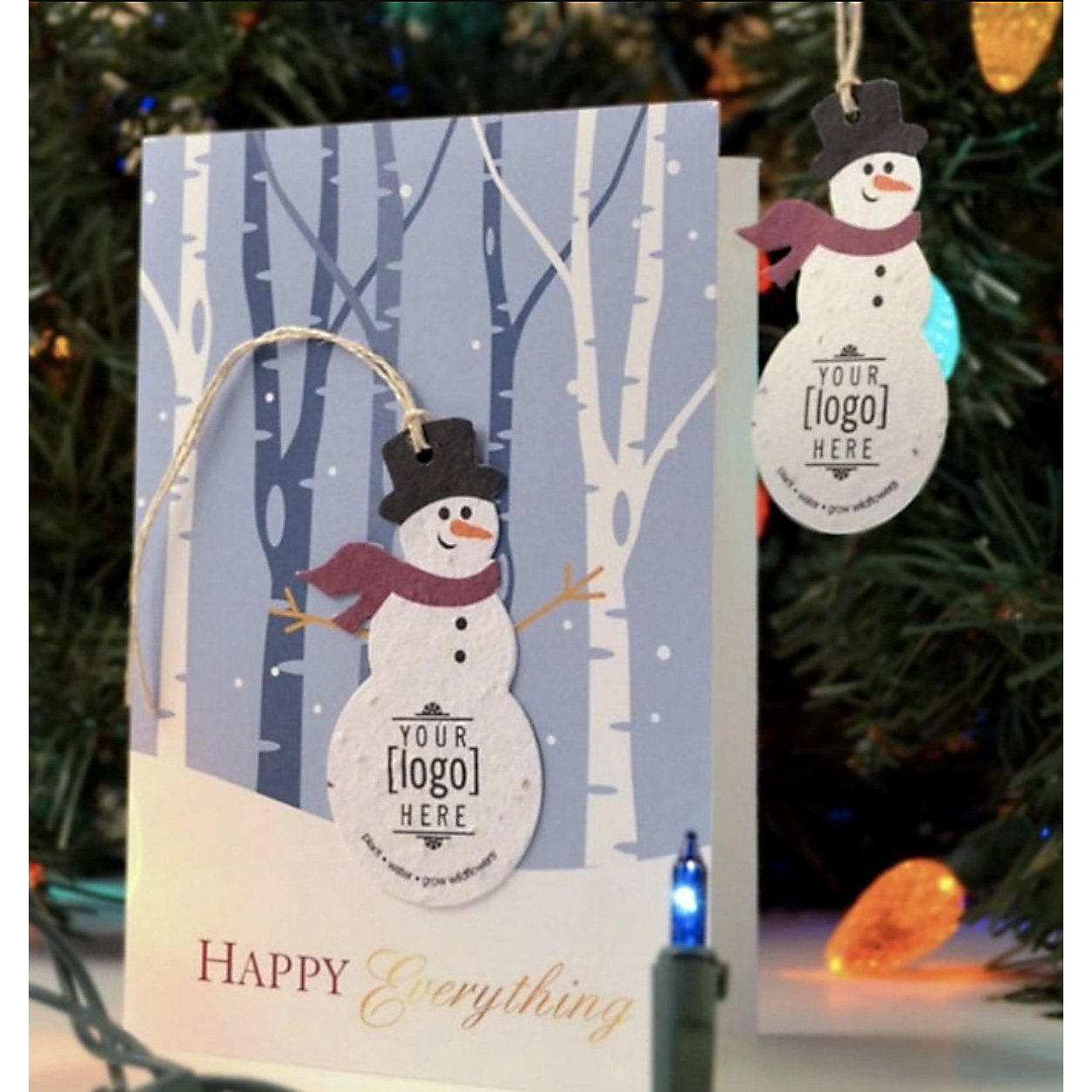 Holiday Card with Custom Seeded Ornament