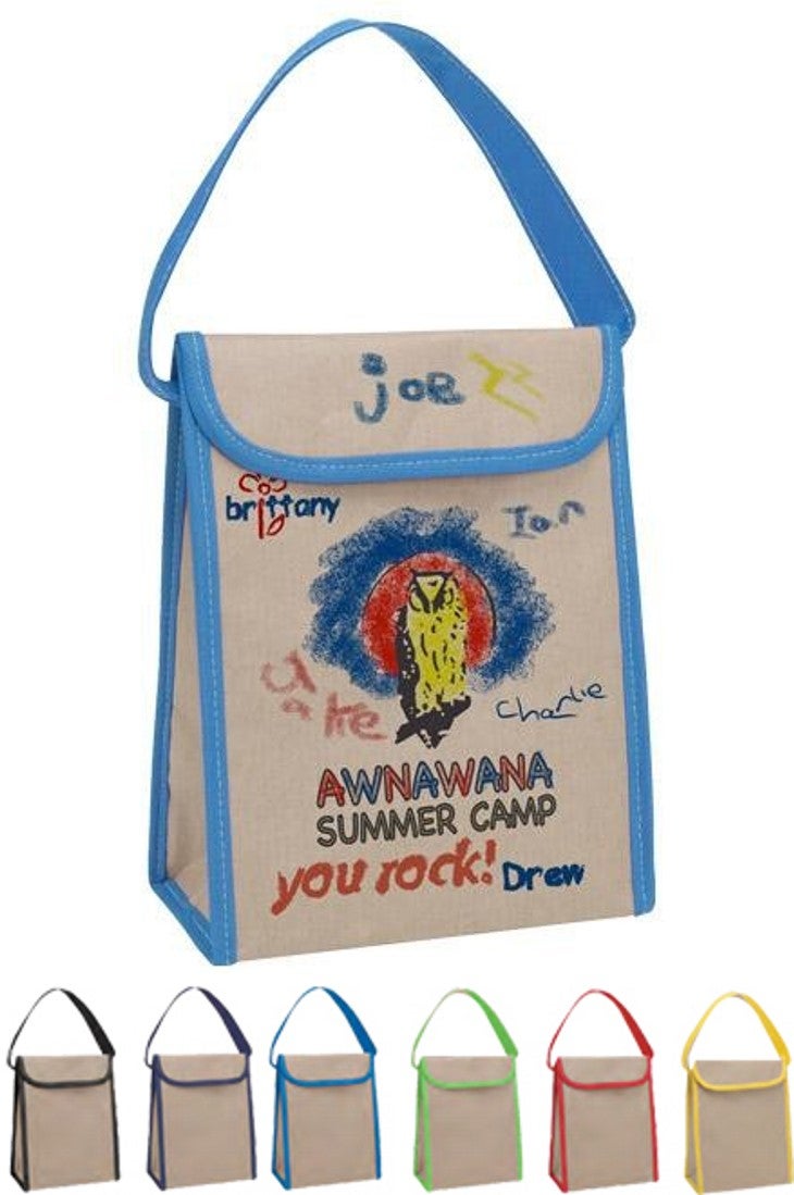 Insulated Lunch Bags Kraft Paper Recyclable Eco Friendly Promo