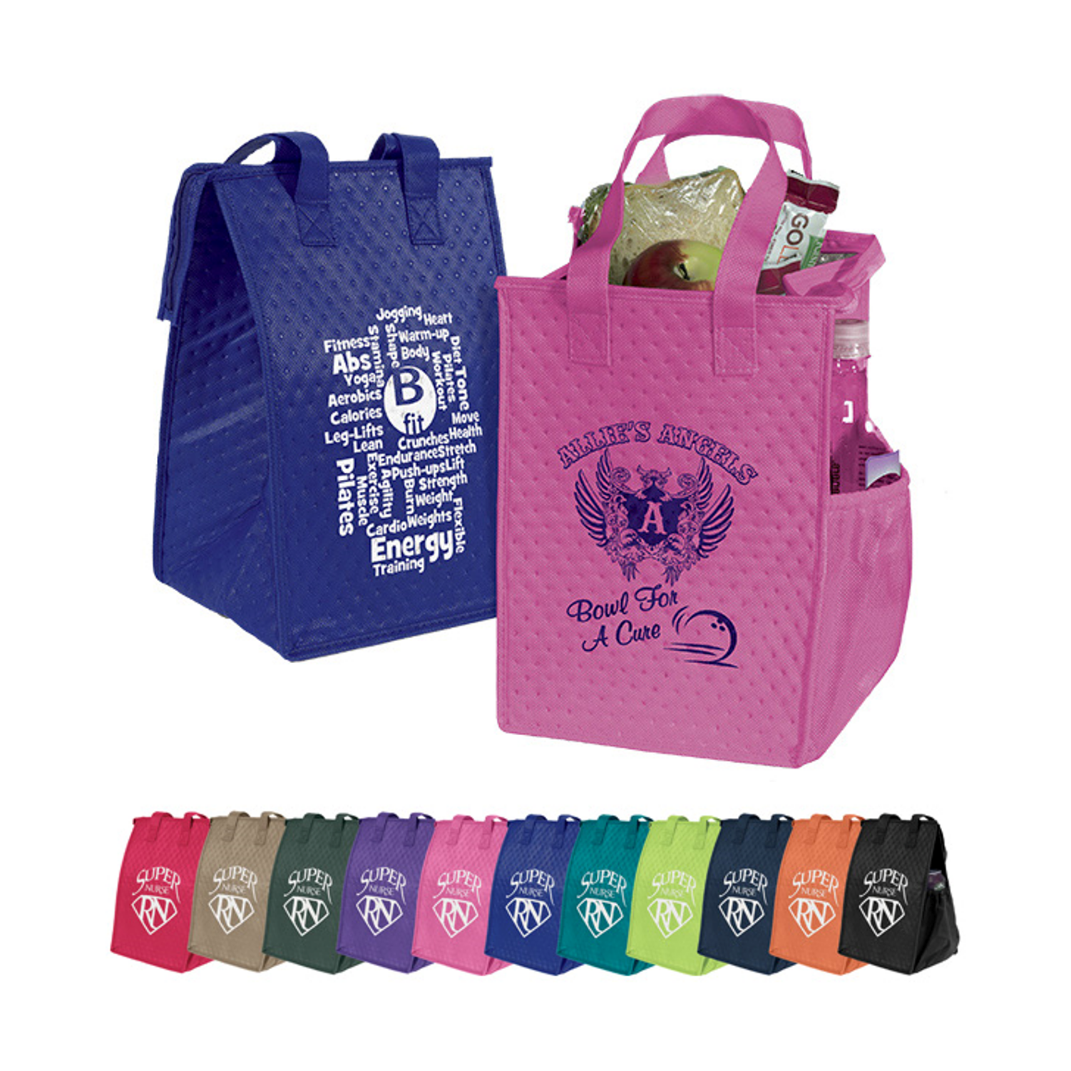 Insulated Lunch Bag | Zip Top | 8x7x12