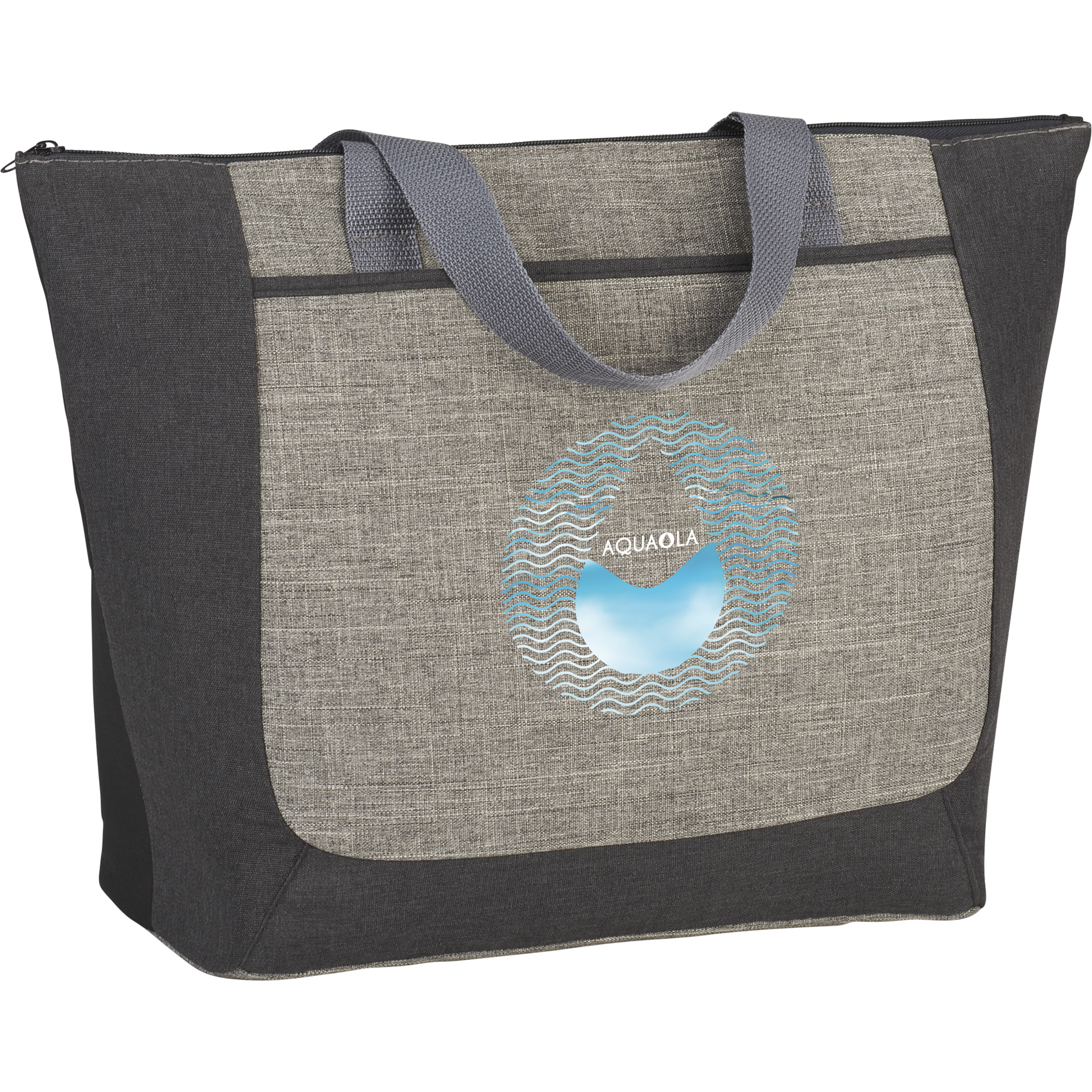 Recycled Zippered Tote | Two-Tone | 13x5x18