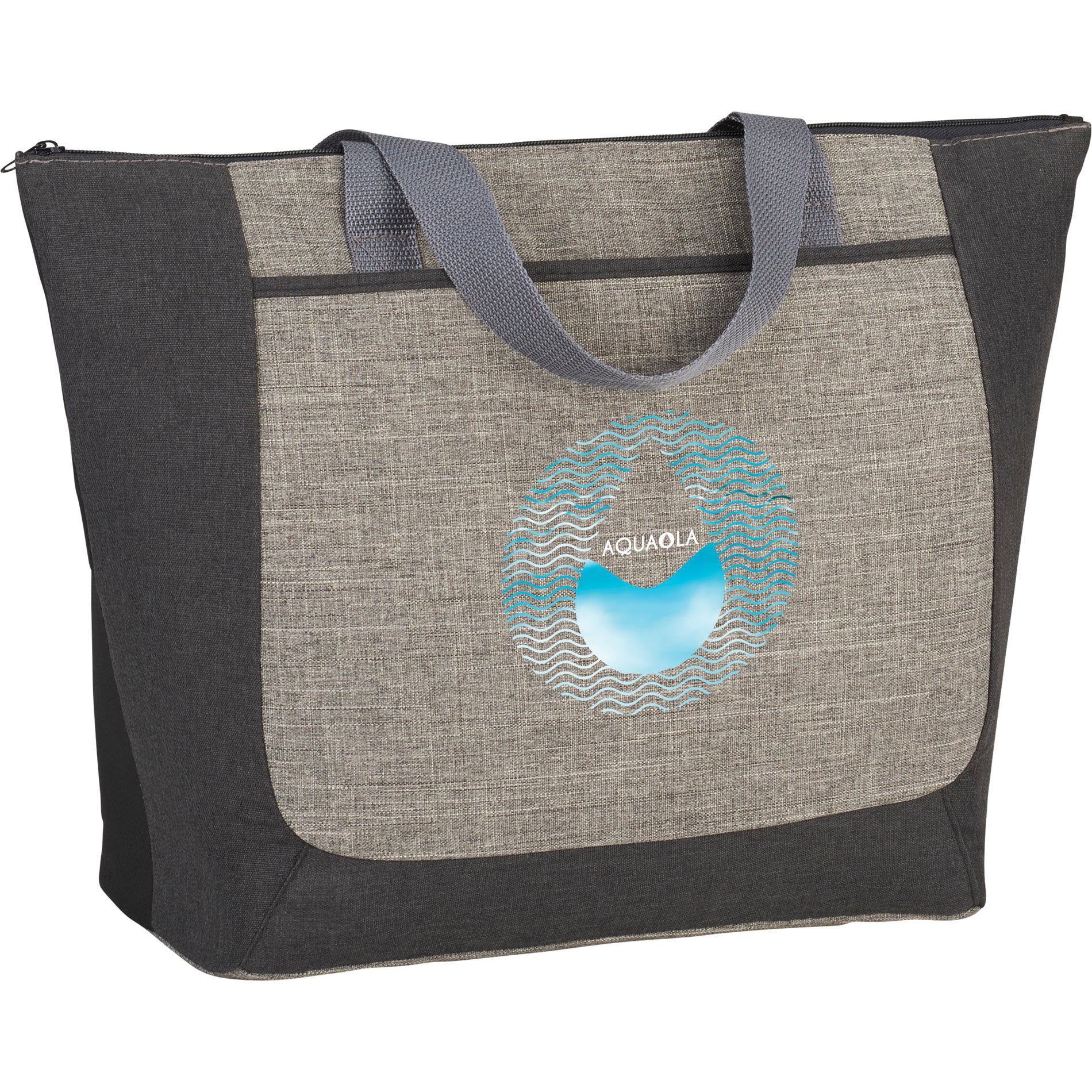 Recycled Zippered Tote | Two-Tone | 13x5x18