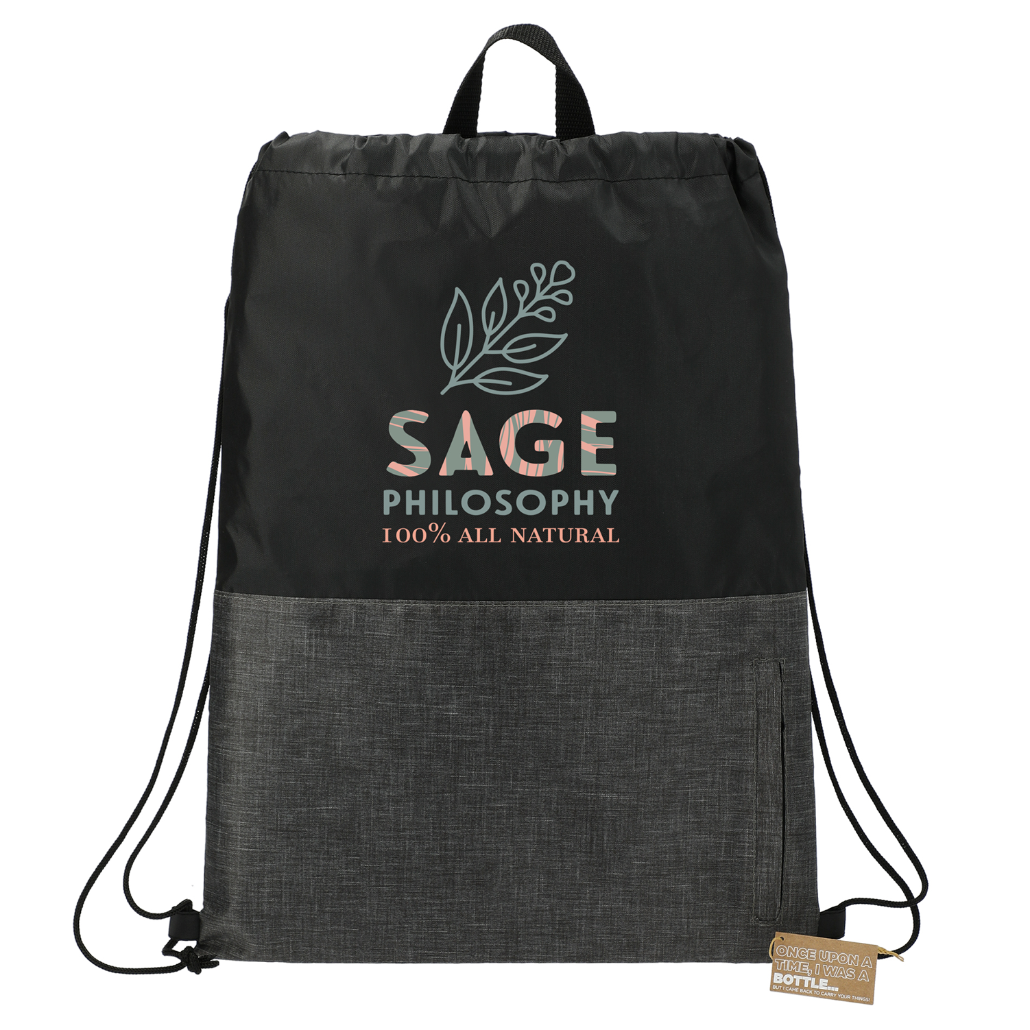 Drawstring Bag with Pocket | rPET | Recycled