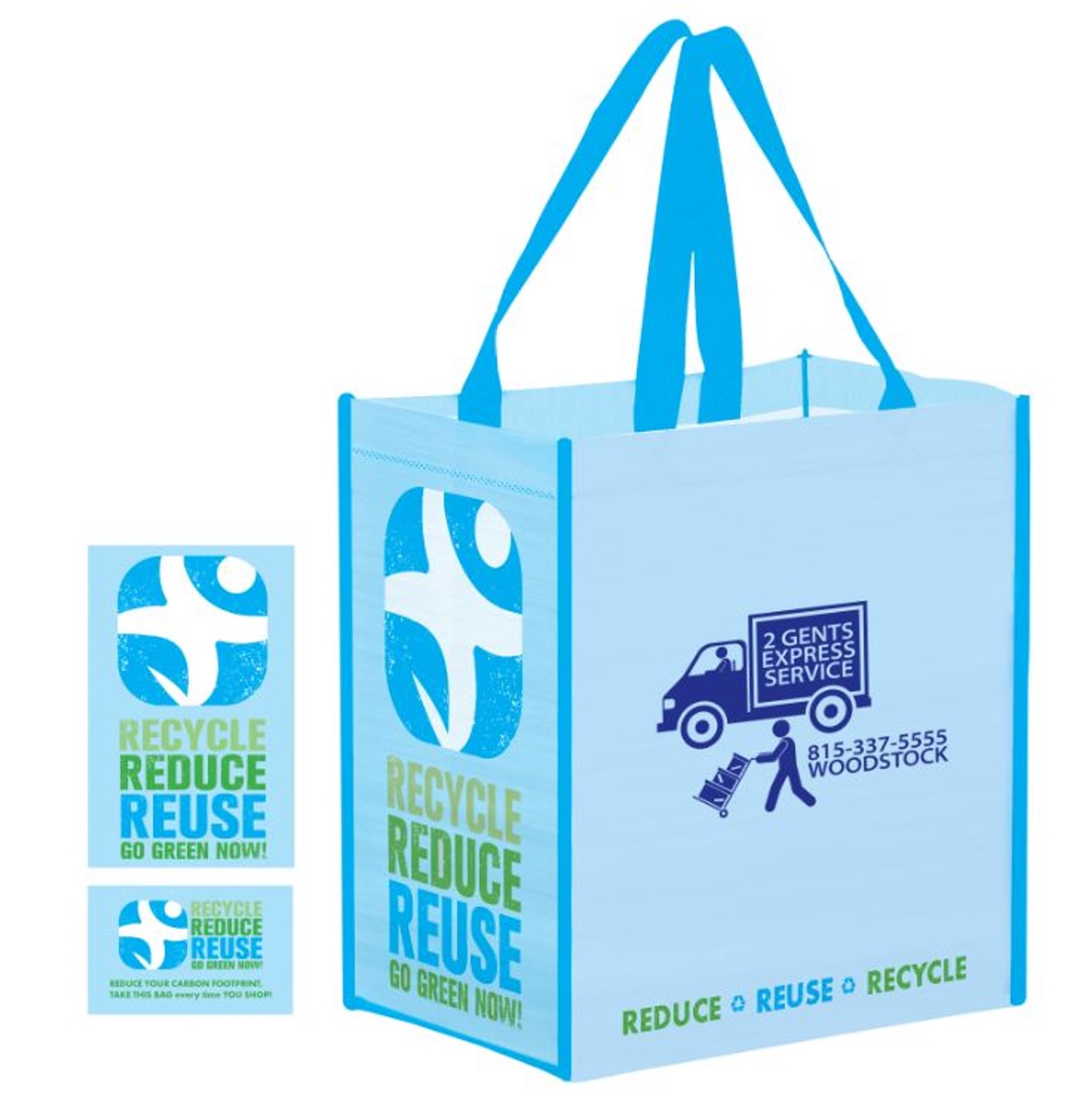Recycled RPET grocery tote custom-reduce reuse repeat