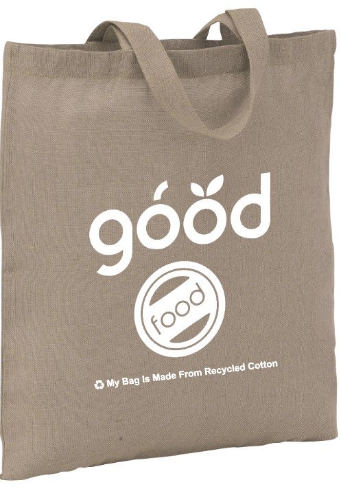 Recycled cotton tote bag custom natural